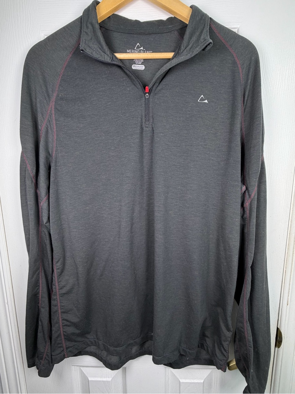 Paradox Men's Quarter-Zip Pullover L Charcoal Red Dri-Release Gorpocore